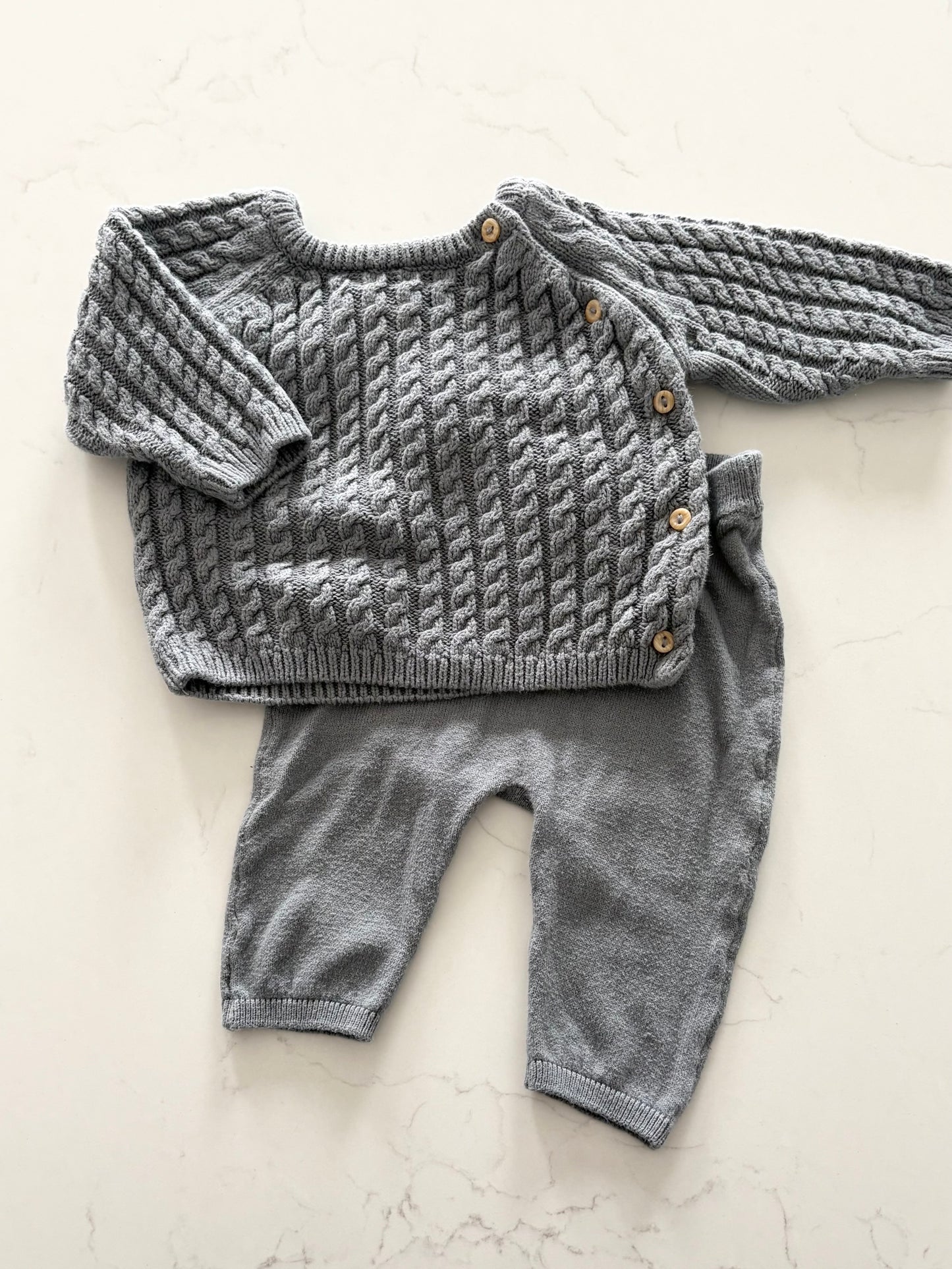 H&M-Ensemble-1/2 mois ( pantalon mousseux )