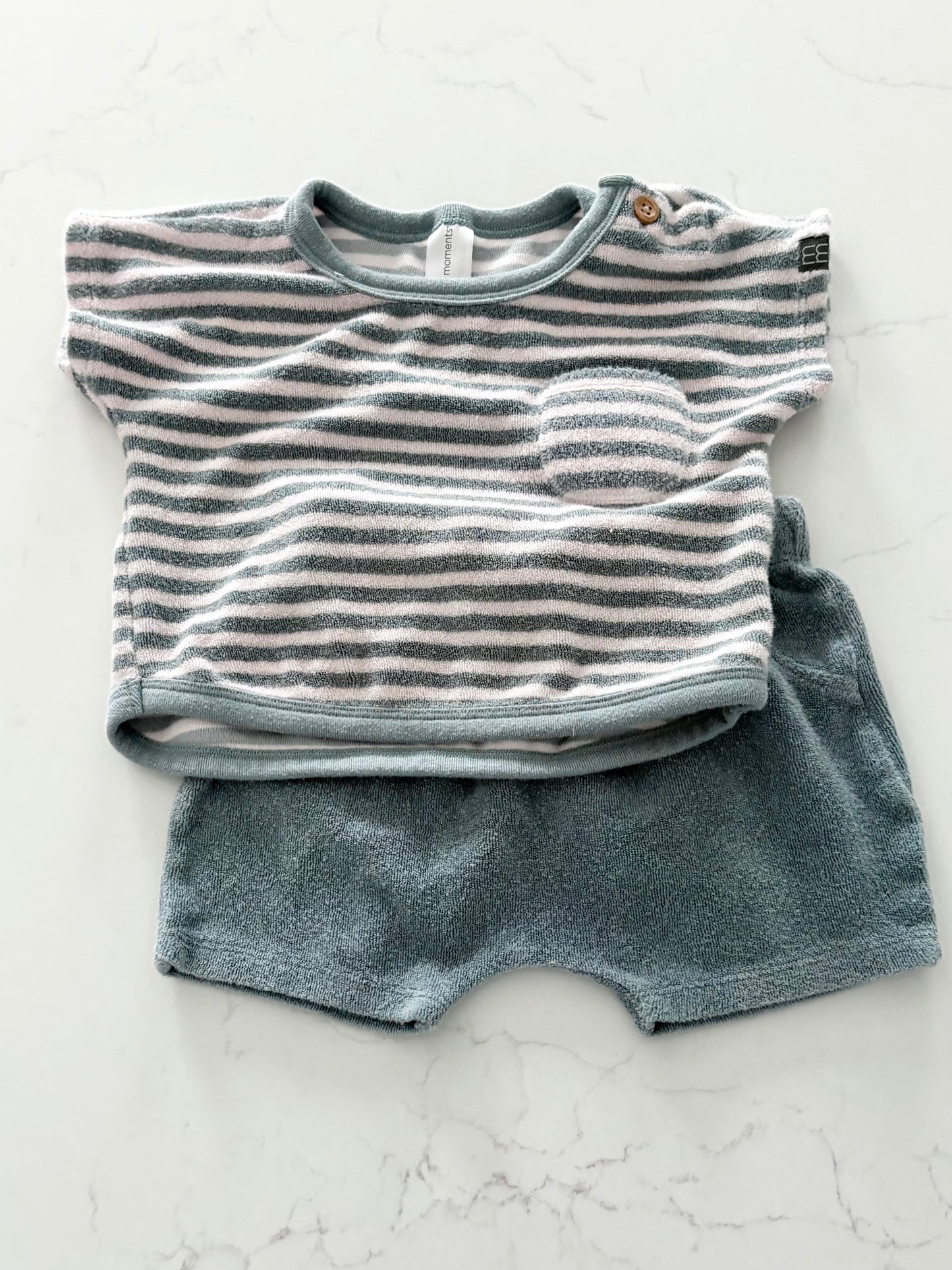 Modern Moment-Ensemble-6/9 mois (les lignes sont roses)