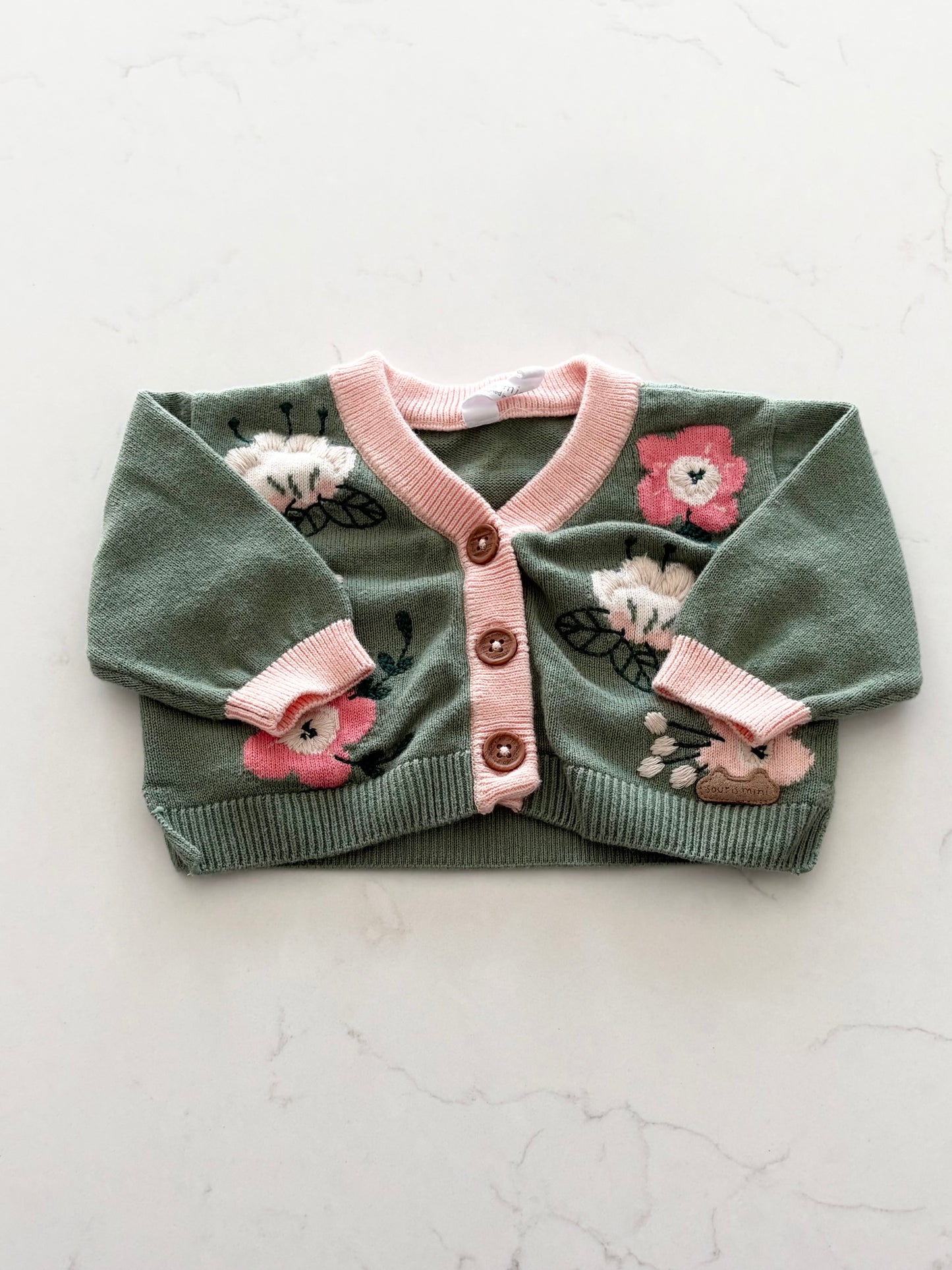 Souris mini-Cardigan-0/3 mois