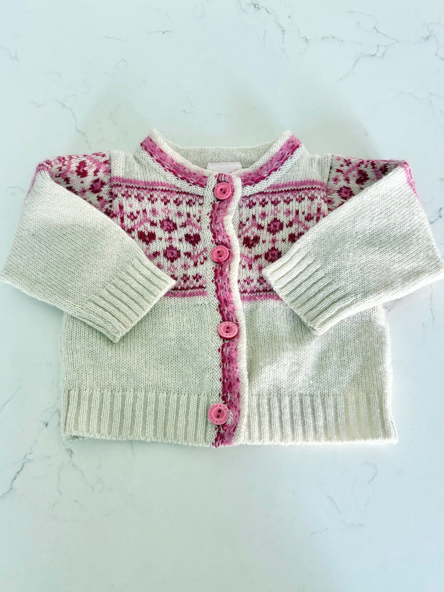 Nanette-Veste de laine vintage-12 mois