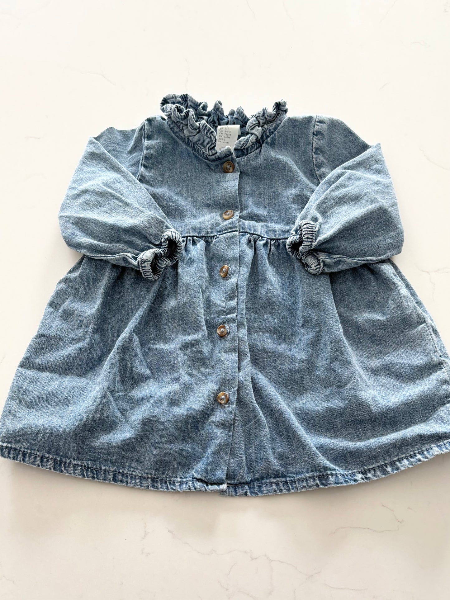 H&M-Robe Jeans-6/9 mois