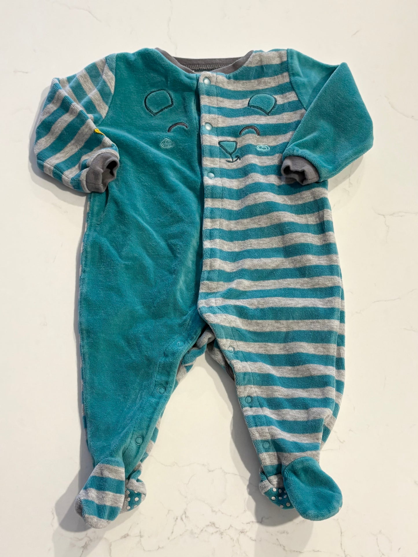 Souris Mini-Pyjama velours-6/9 mois