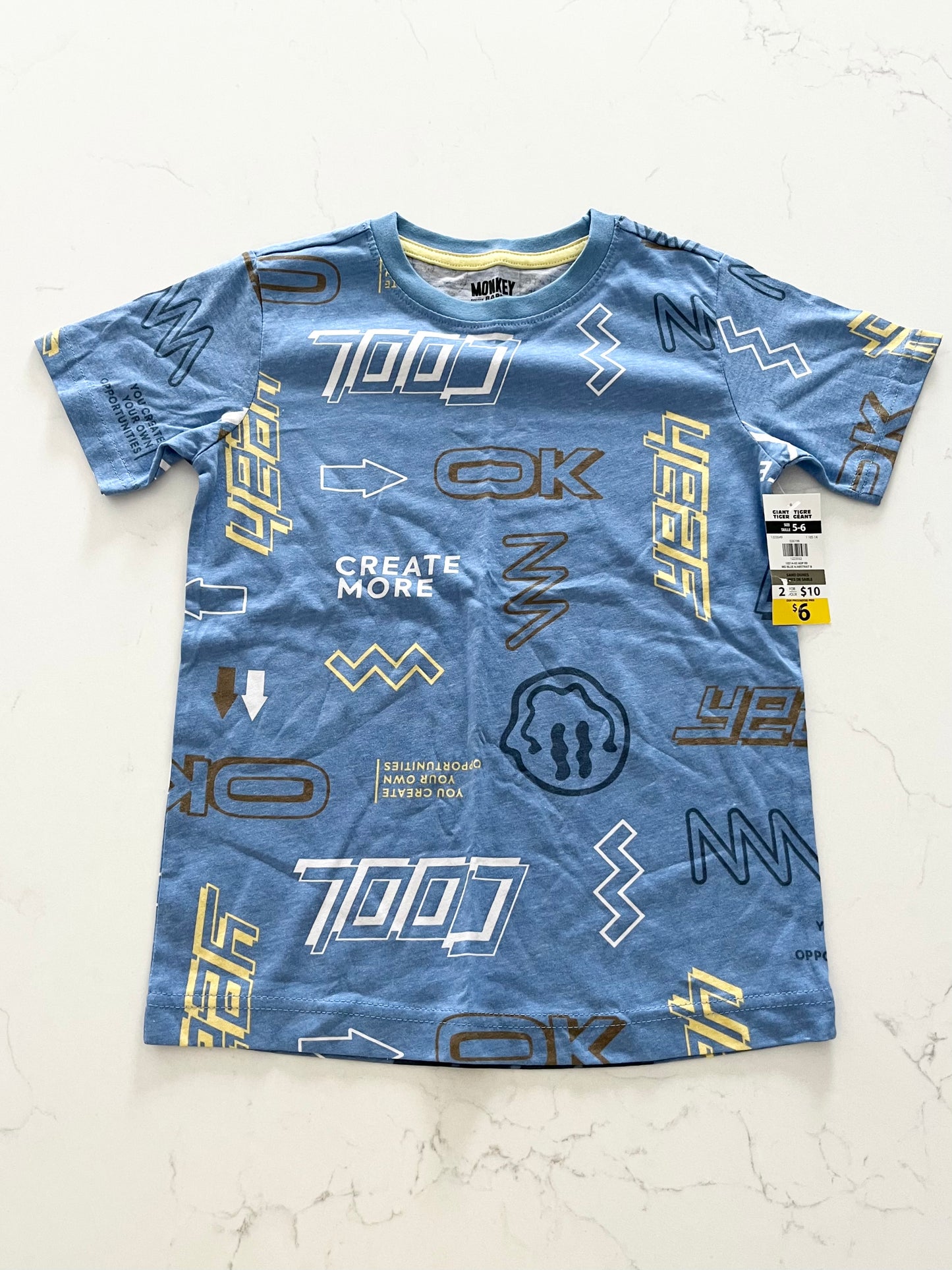 NEUF-Monkey bars-T shirt-5/6T