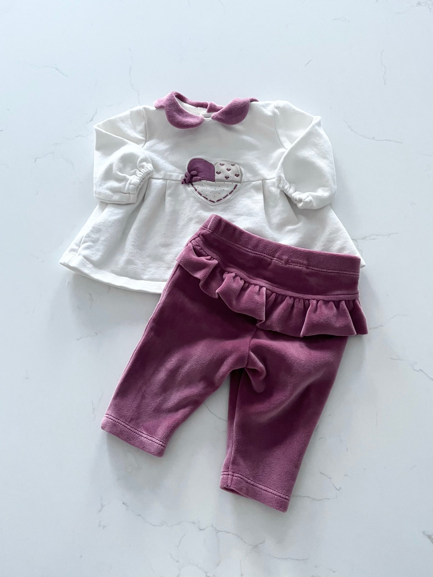 Moyoral-Ensemble 2 pièces velour-0/1 mois