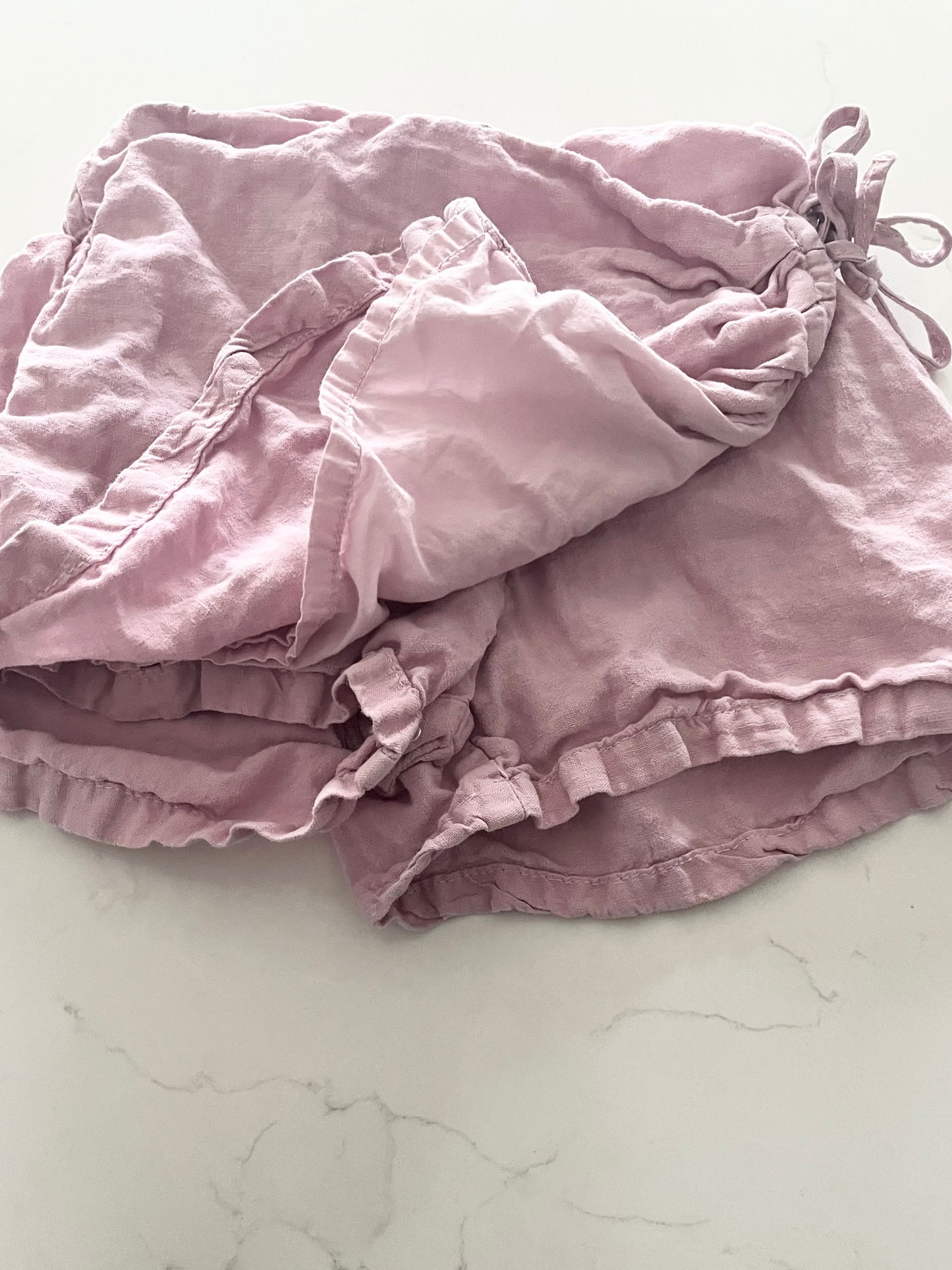 Zara-Jupe short en lin-6T