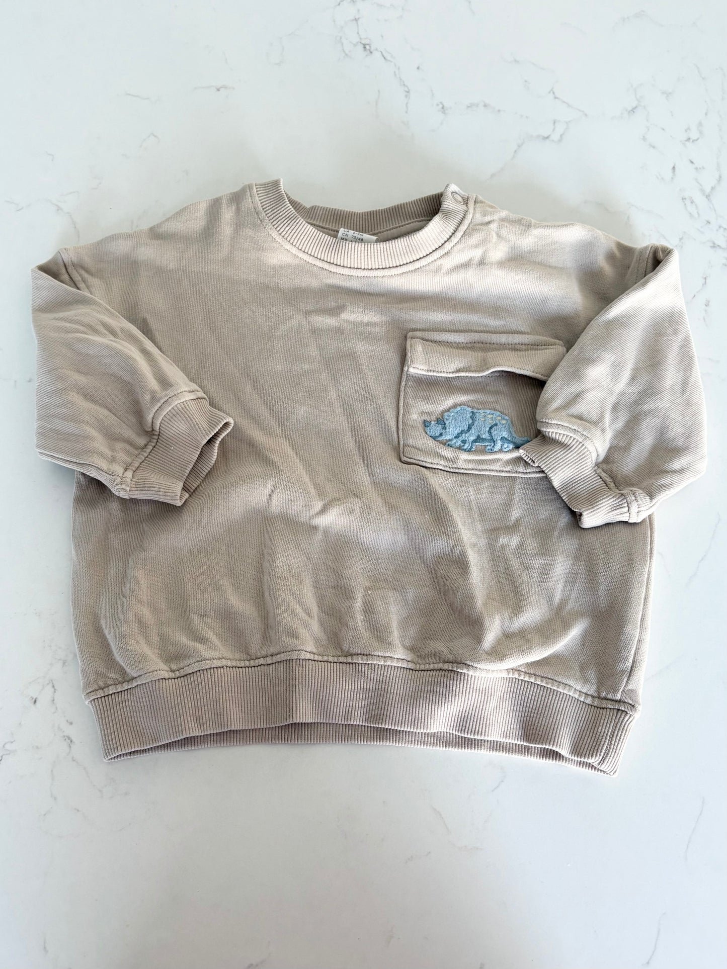 H&M-Crewneck broderie-6/9 mois