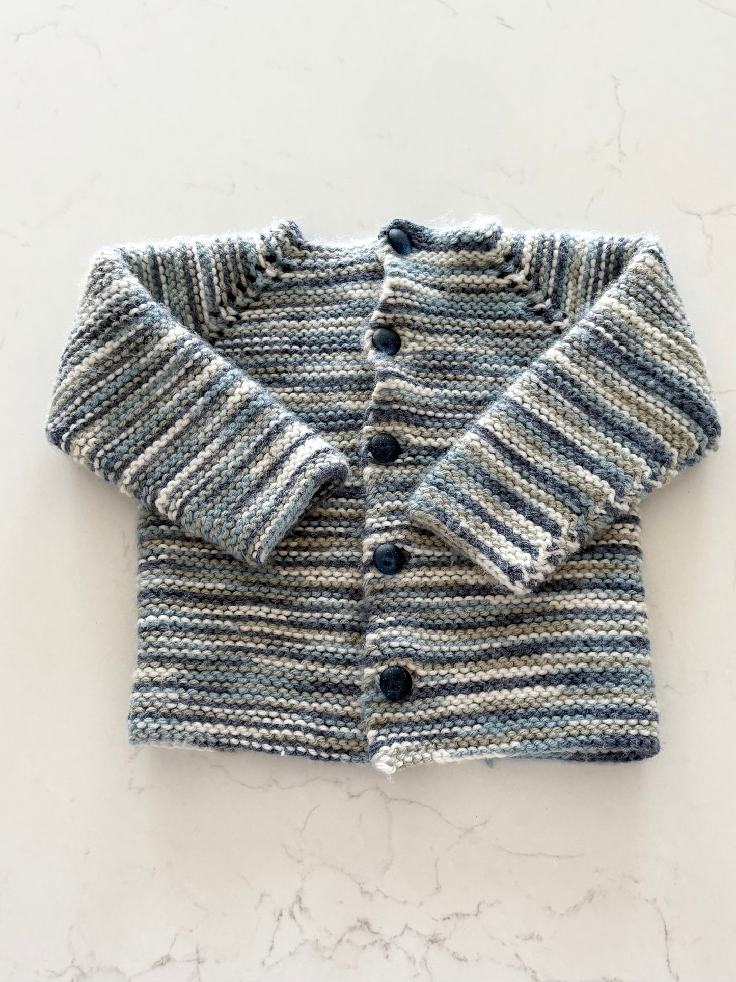 Veste de laine fait main-~6/12 mois