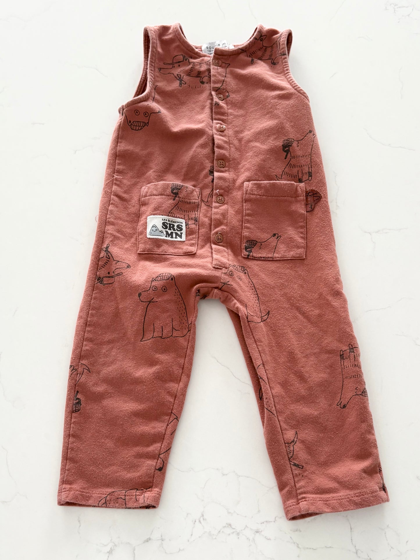 Souris Mini-Salopette-12/18 mois