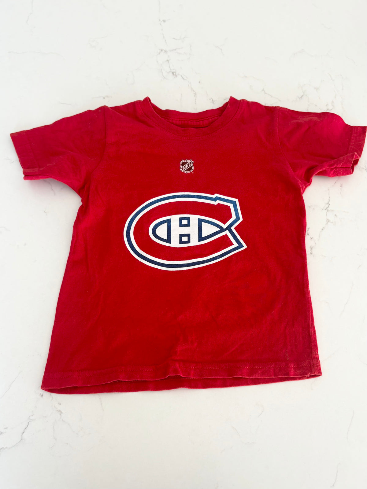 Canadien-T shirt-Caufield (ancien numéro, chiffre un peu craqué )-2T