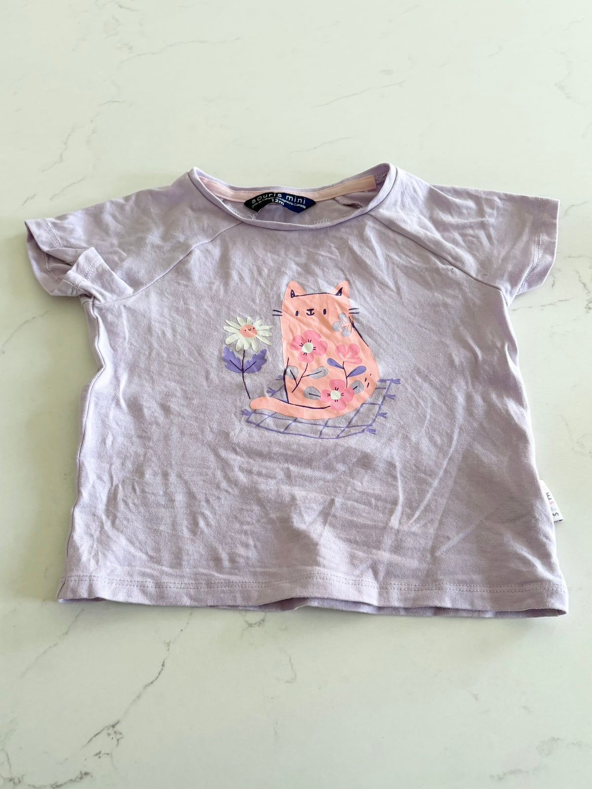 Souris mini-T shirt-12 mois