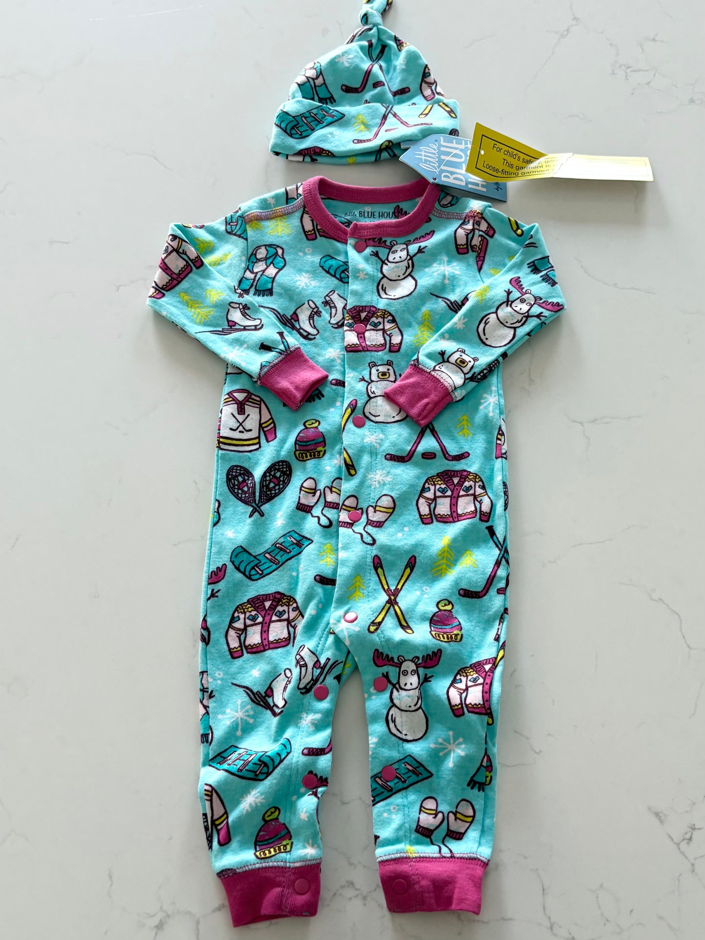 NEUF-Little Blue House-Pyjama-6/12 mois