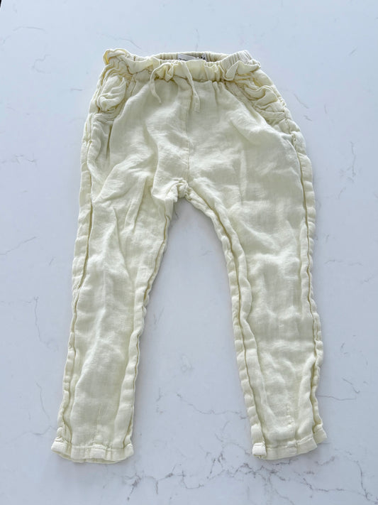 Zara-Pantalon style lin-4/5T