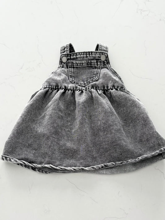 H&M-Robe en jeans-4/6 mois