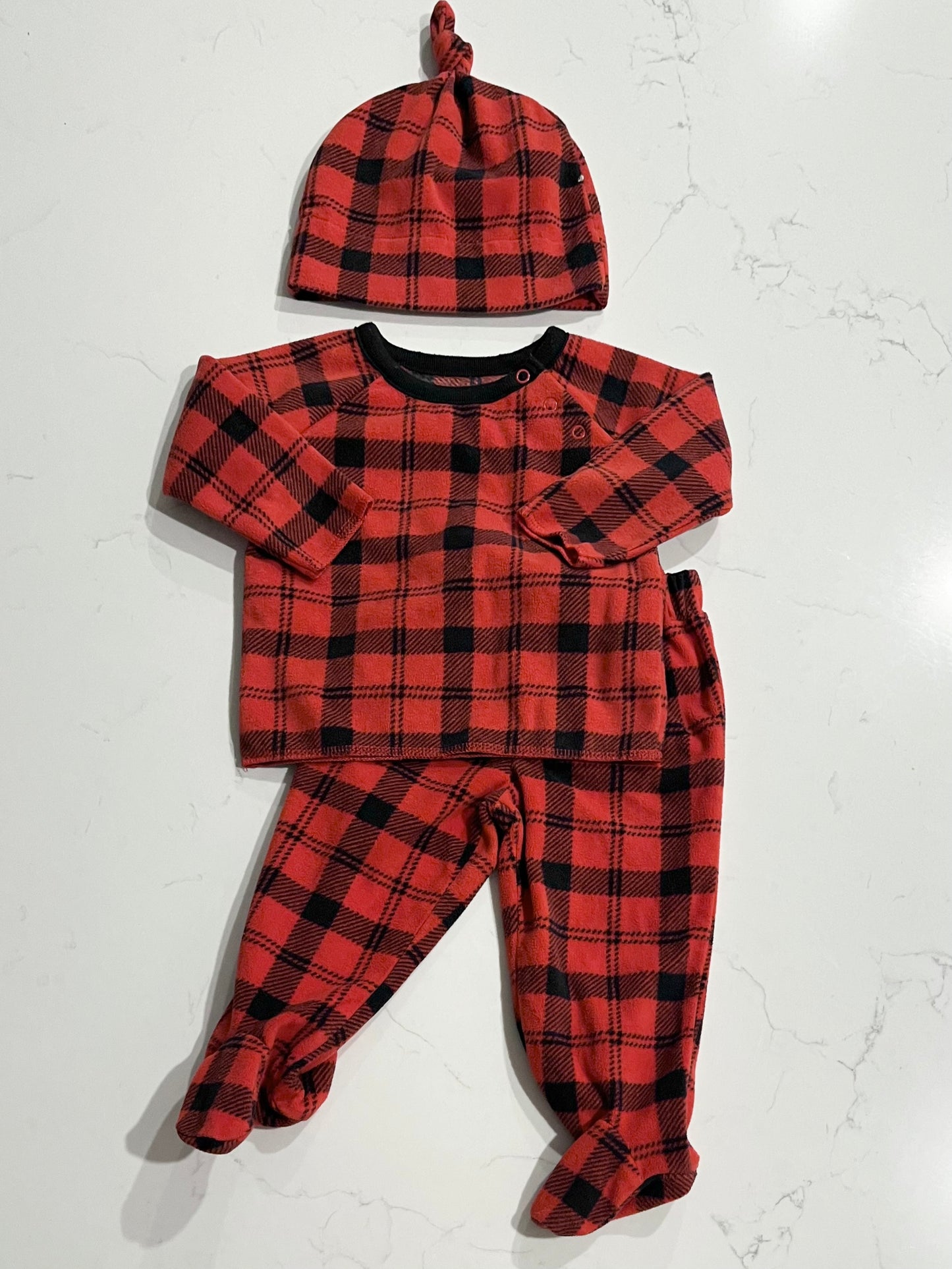 Carters-Pyjama polar + chapeau-9 mois