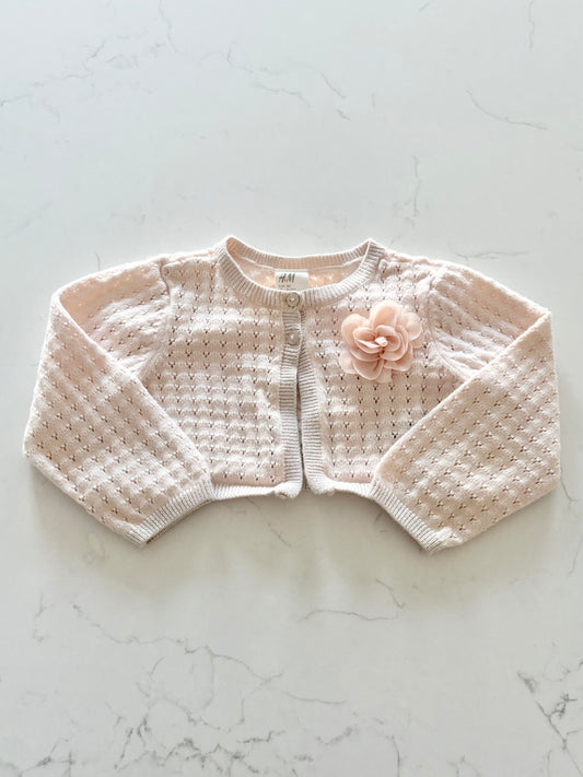 H&M-Cardigan court-9/12 mois