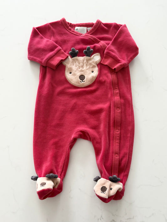 H&M-Pyjama velours-2/4 mois