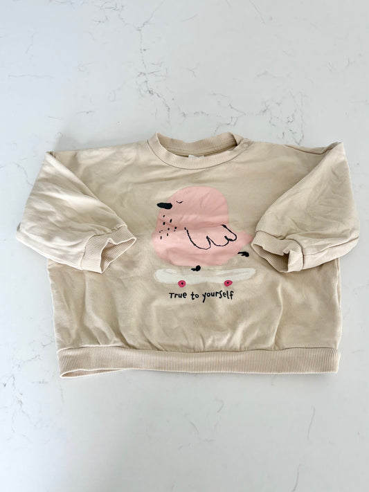 H&M-Crewneck-12/18 mois ( légère imperfection)
