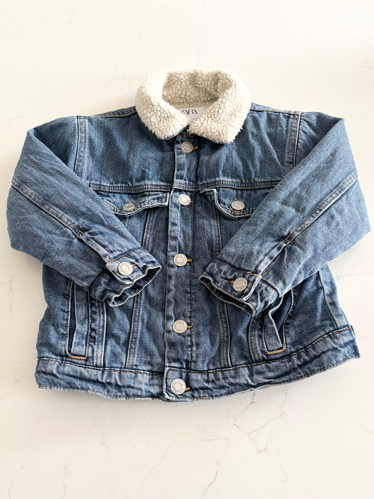 Zara-Veste en jeans doublé-5T