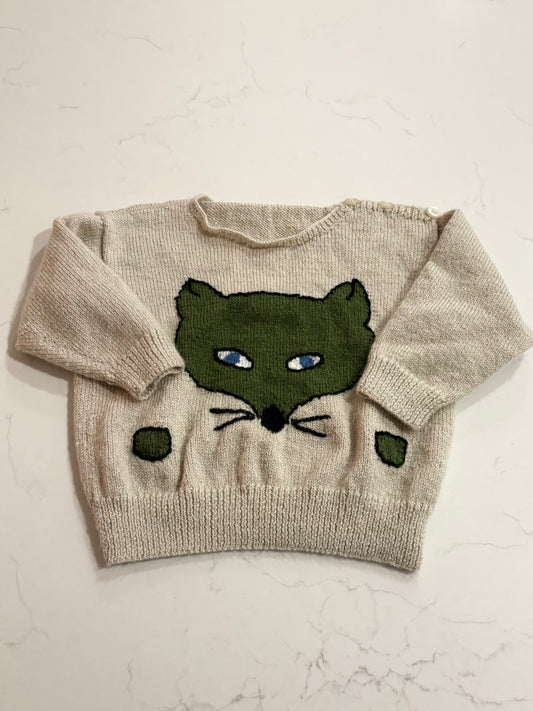 Chandail de laine fait main-~12/18 mois