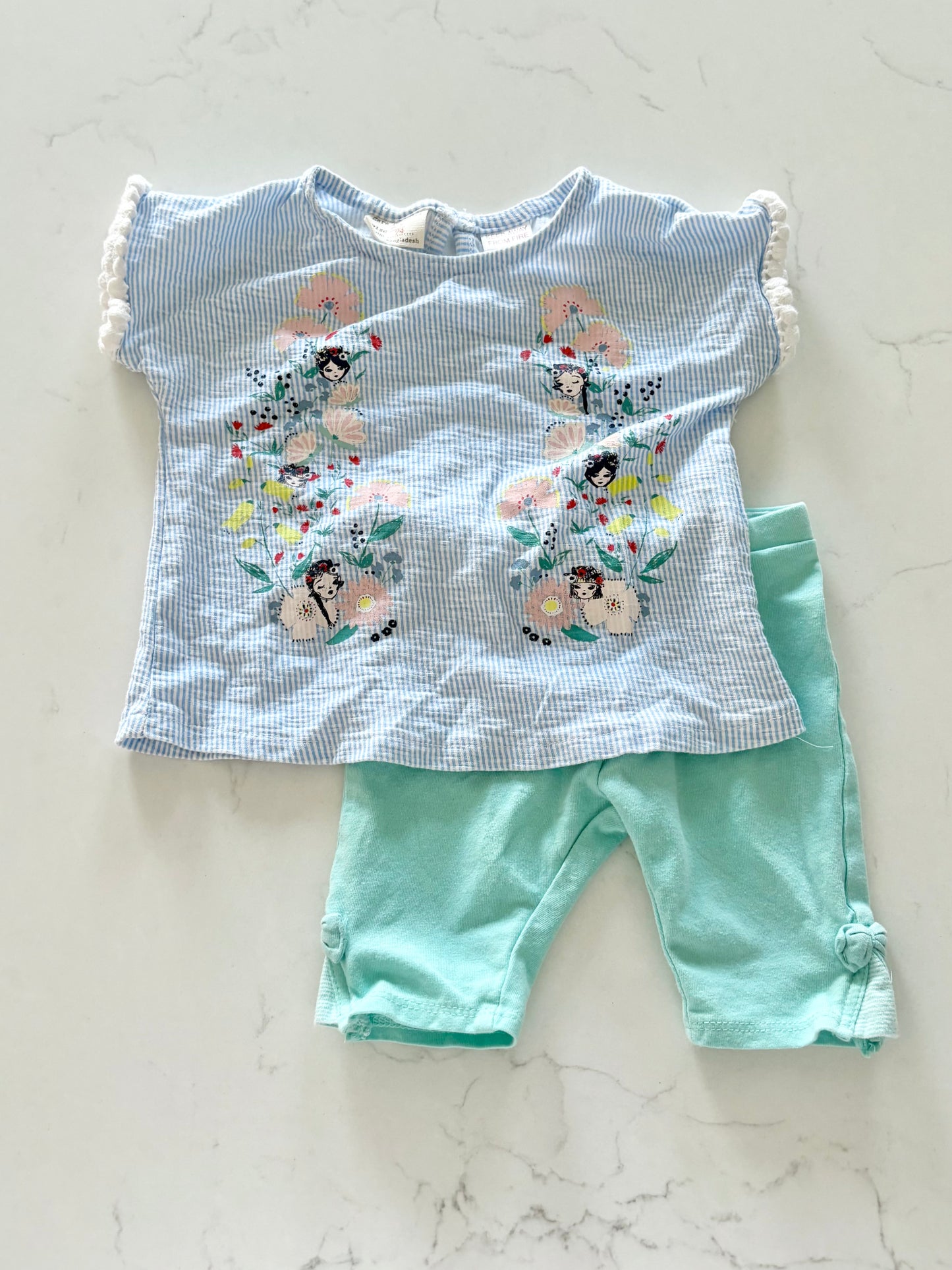 Zara-Ensemble-6/9 mois ( fait petit)