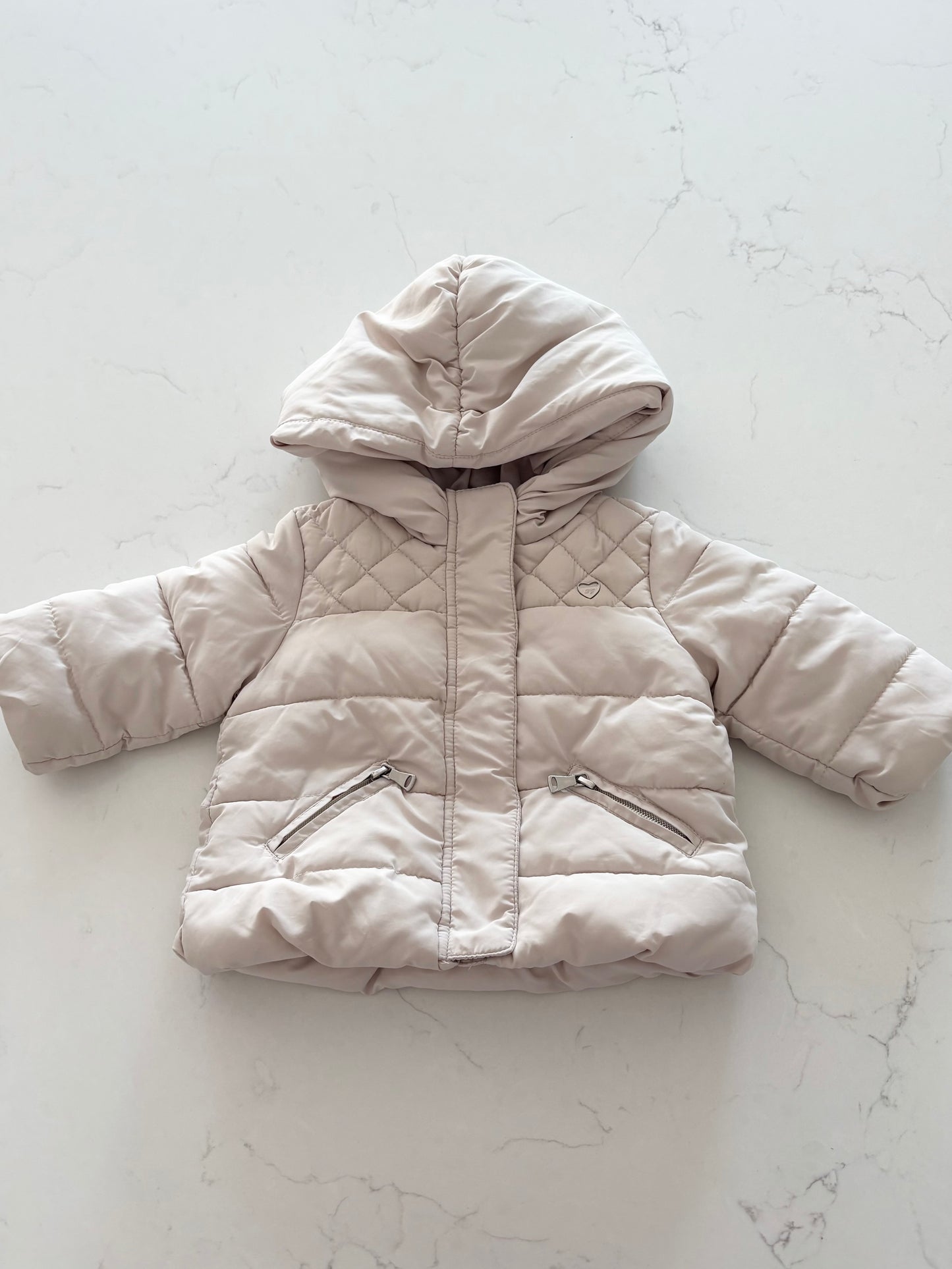 Zara-Manteau mi saison doublé-3/6 mois