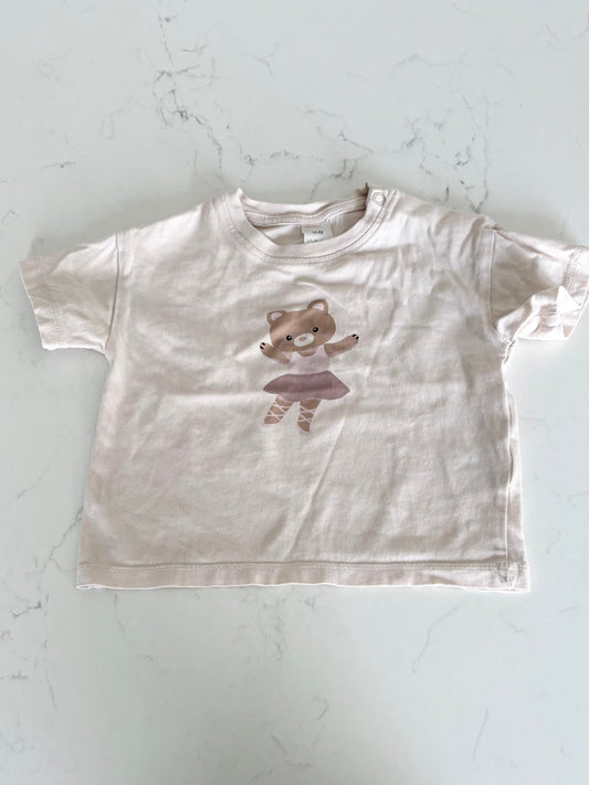 H&M-T shirt-6/9 mois (légère imperfection)