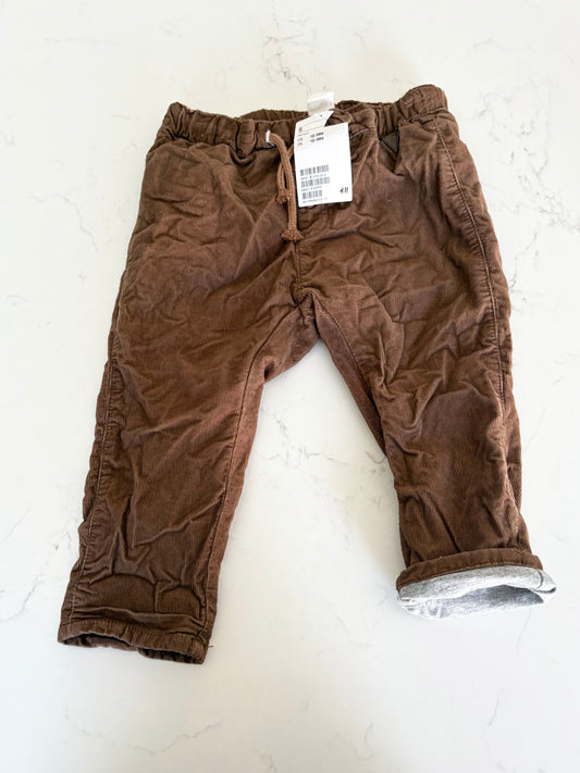 Neuf-H&M-Pantalon doublé-12/18 mois