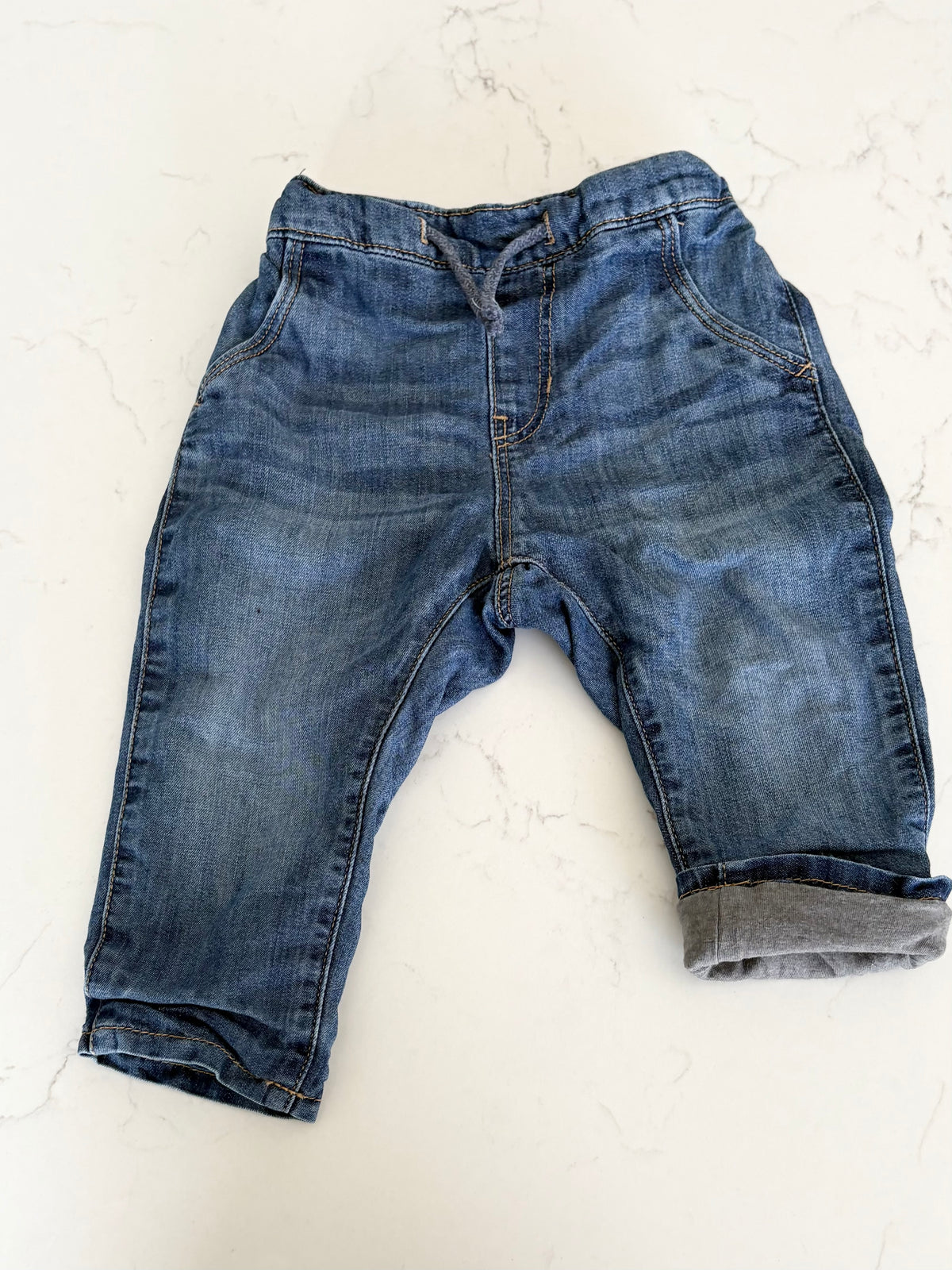 H&M-Jeans doublé-9/12 mois
