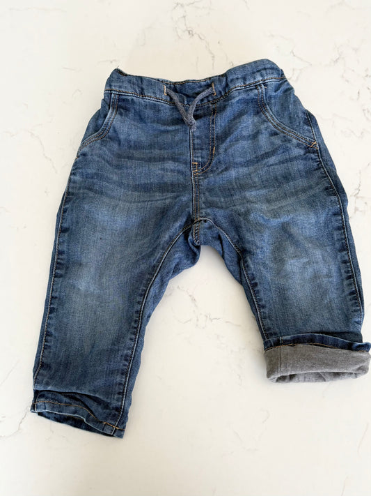 H&M-Jeans doublé-9/12 mois