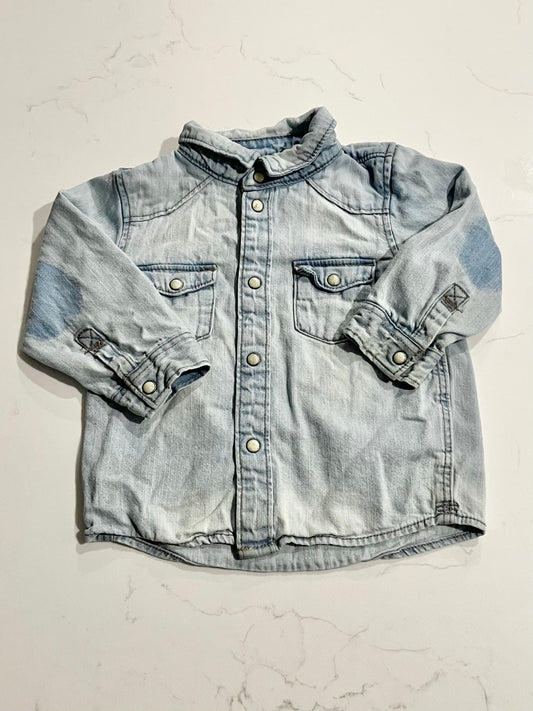 H&M-Veste en jeans-4/6 mois