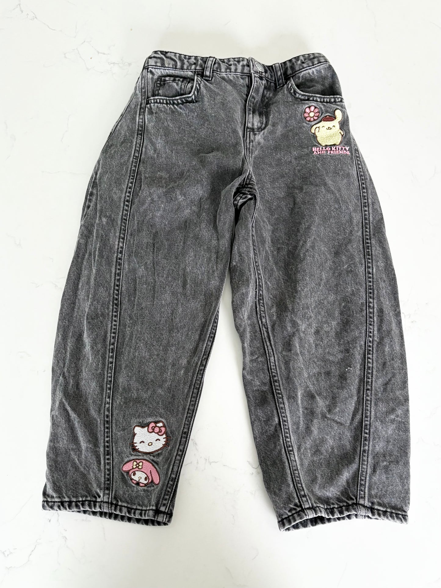 H&M/Hello kitty-jeans-5/6T