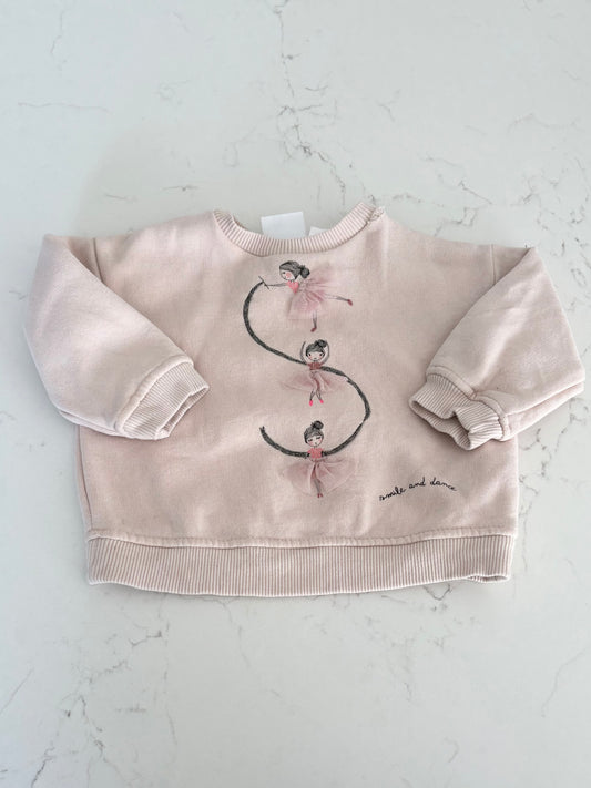 Zara-Crewneck-6/9 mois
