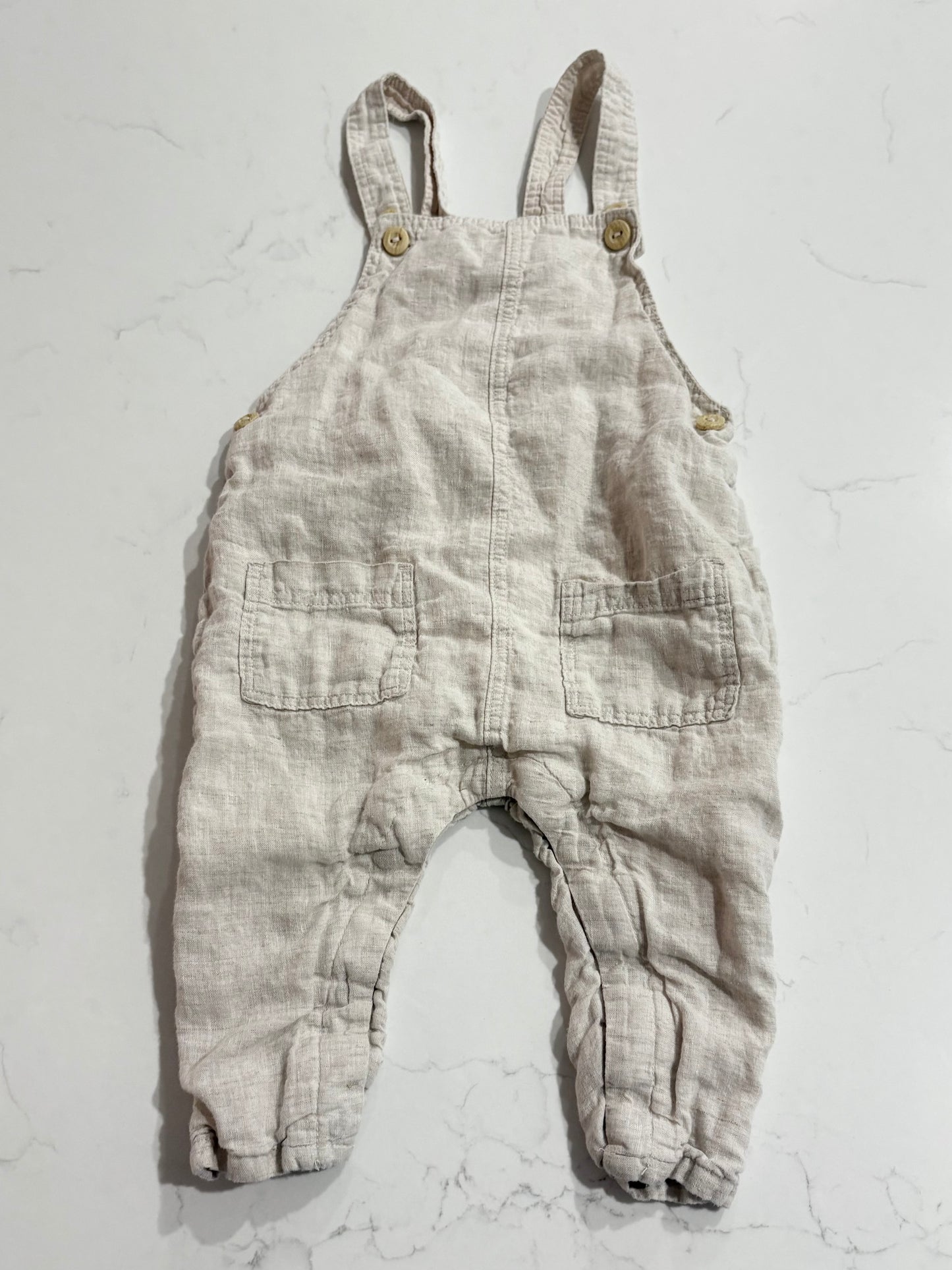H&M-Salopette en lin-9/12 mois