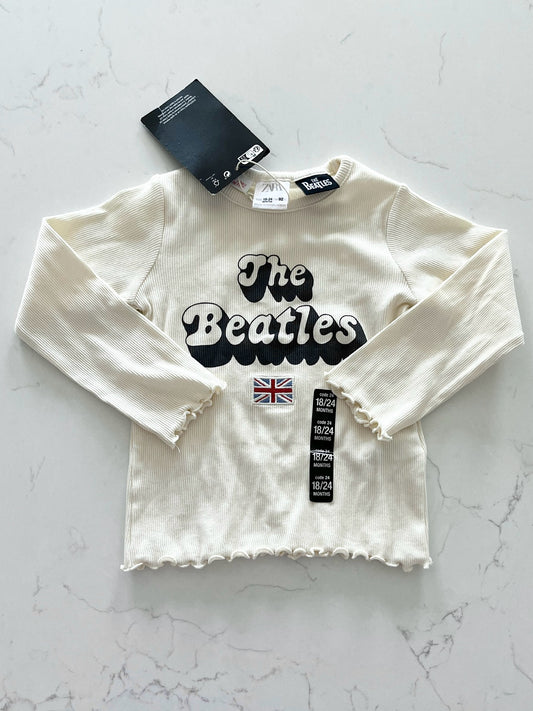 NEUF-Zara/The beatles-Chandail manches longues-18/24 mois