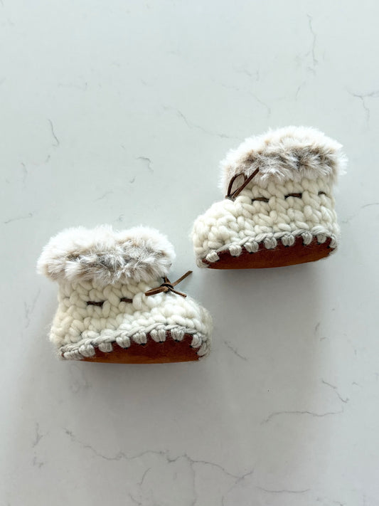 Pantoufles fait main-~0/6 mois