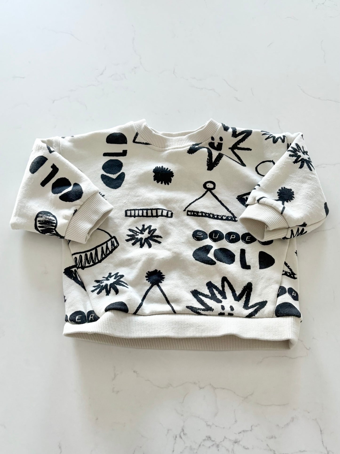 Zara-Crewneck-6/9 mois