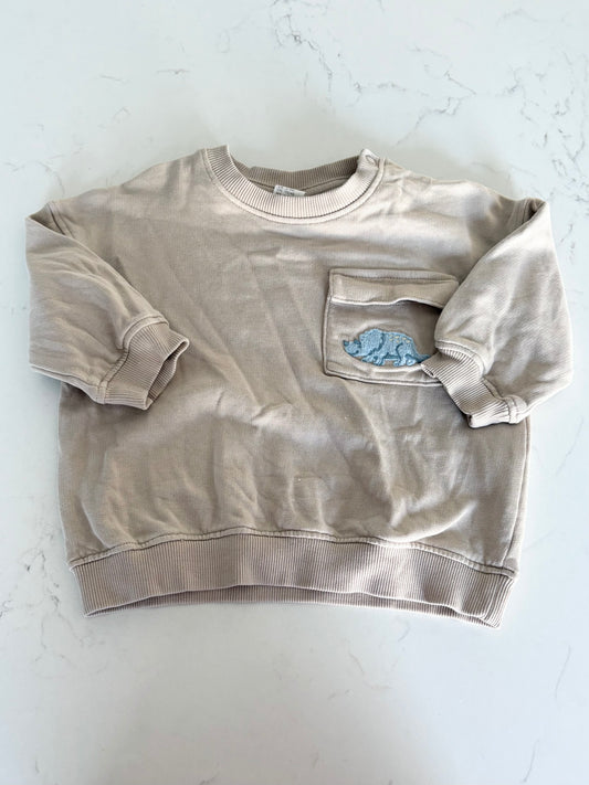 H&M-Crewneck broderie-6/9 mois