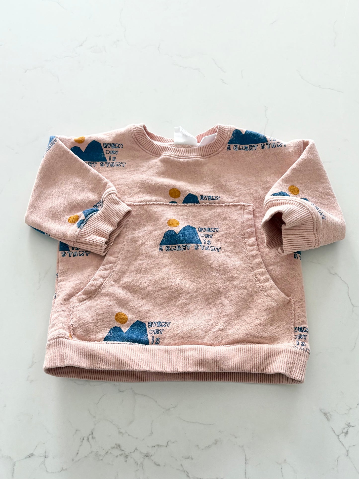 Zara-Crewneck-6/9 mois