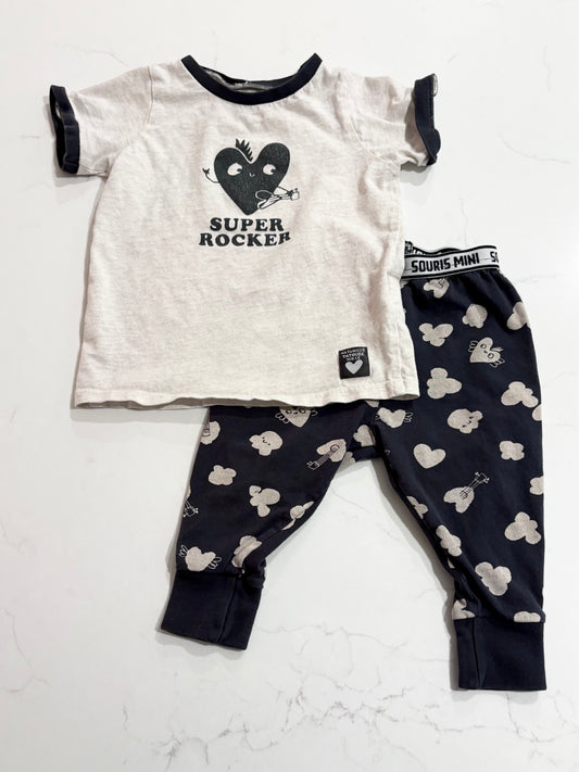Souris Mini-Pyjama-9/12 mois