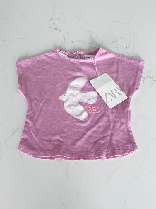 Neuf-Zara-T shirt-3/6 mois