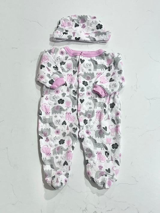 Minimo-Pyjama + chapeau-3 mois