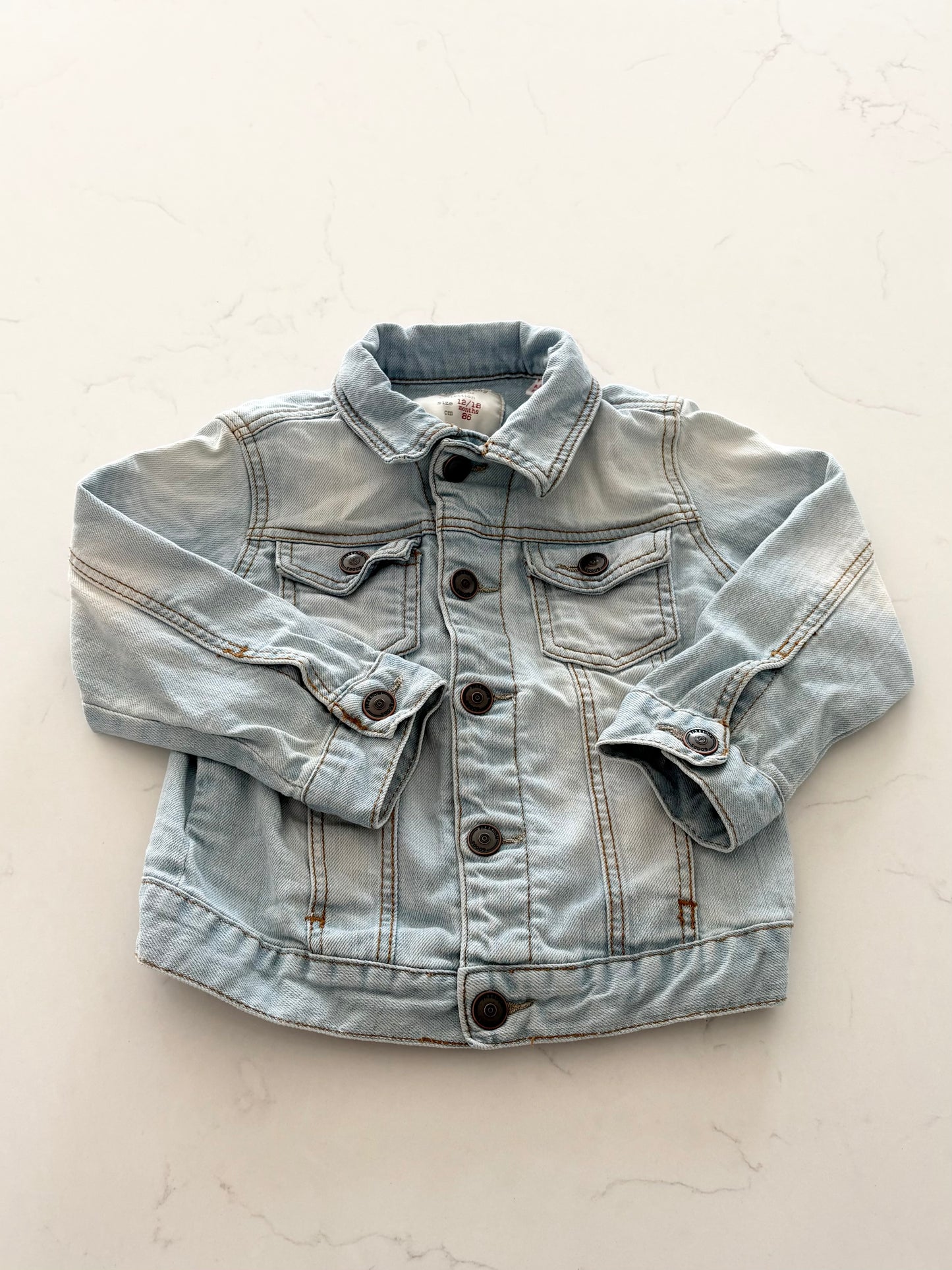 *Imparfait-Zara-Veste en jeans-12/18 mois