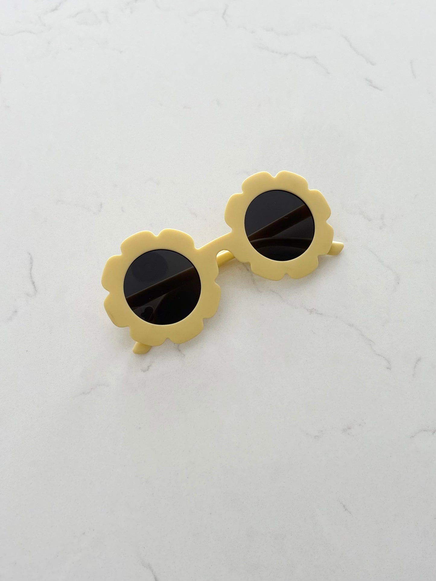 Lunettes soleil fleur-Jaune