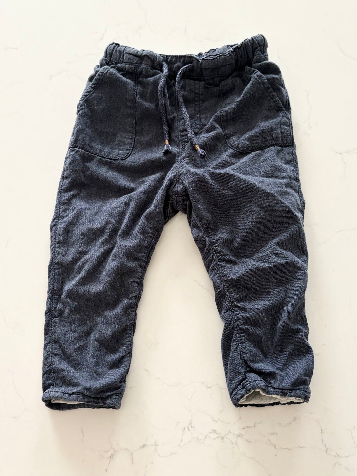 H&M-pantalon doublé-12/18 mois