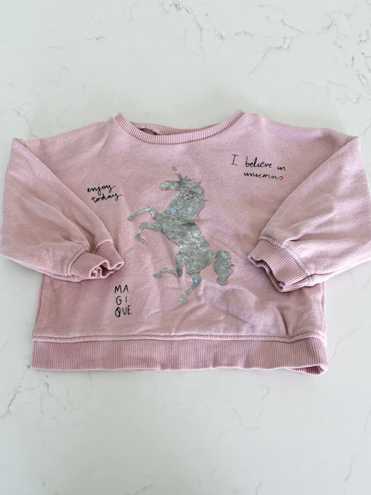 Zara-Crewneck-6/9 mois