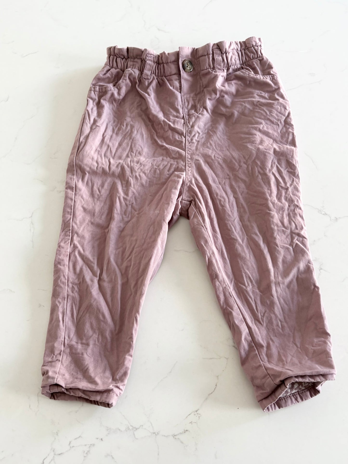 H&M-Pantalon doublé-12/18 mois