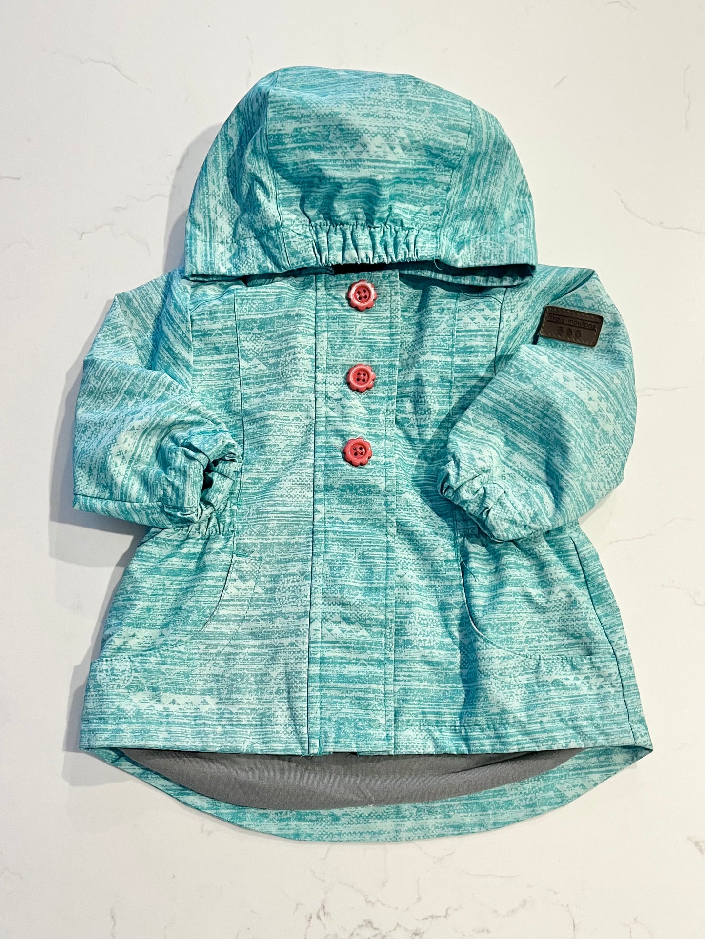 Trois Moutons-Manteau mi saison doublé-9 mois