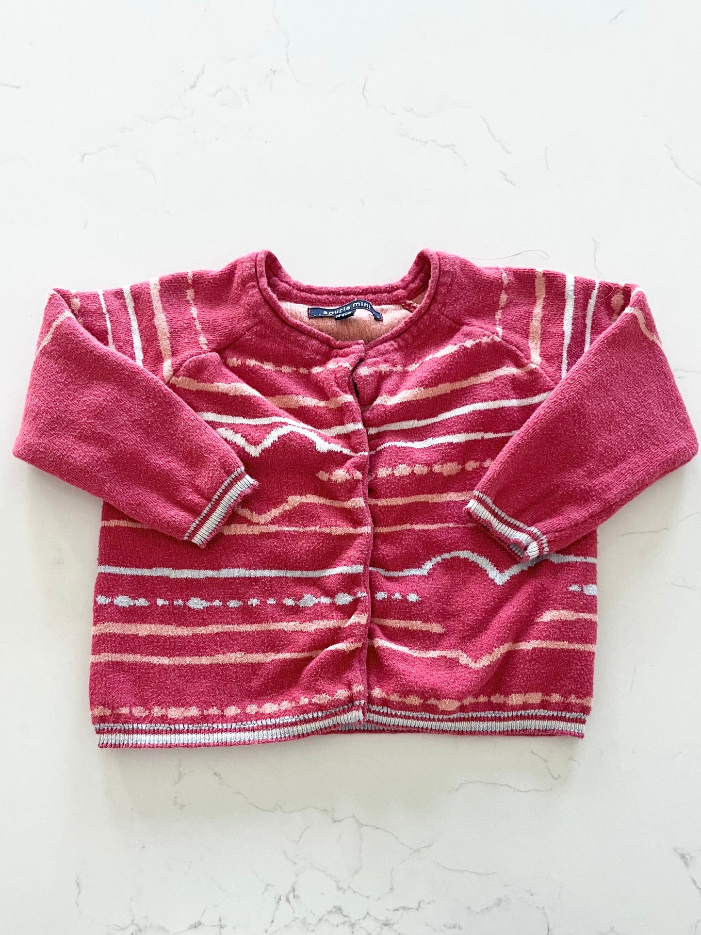 Souris Mini-Cardigan-12/18 mois