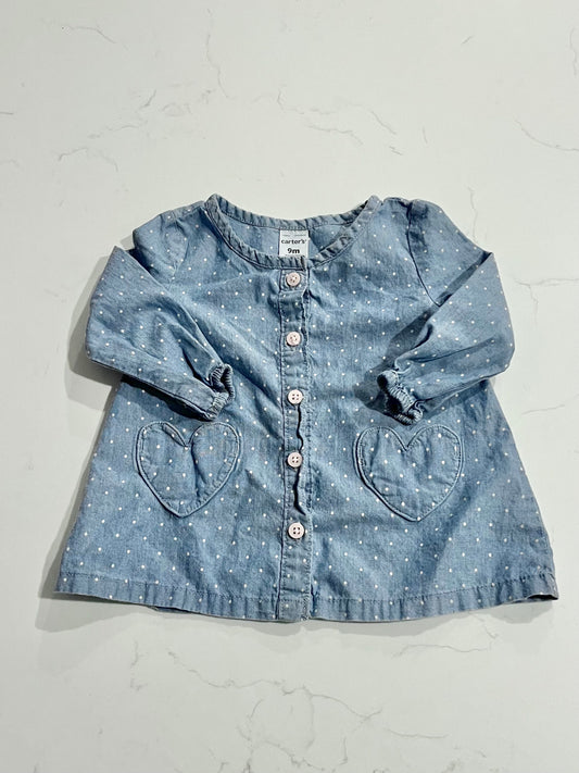 Carters-Chemise en jeans-9 mois