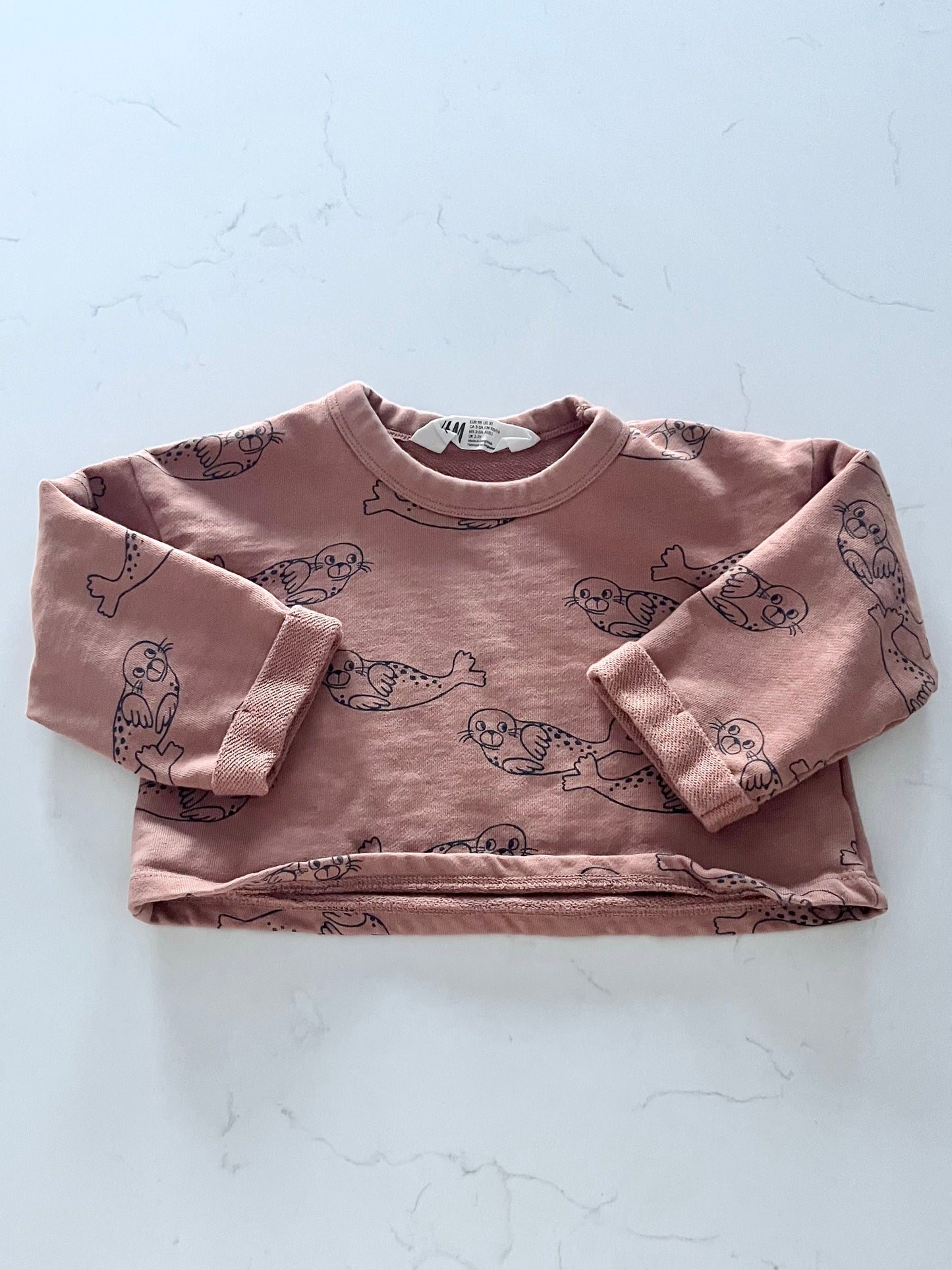 H&M-Crewneck/Croc top-2/3T